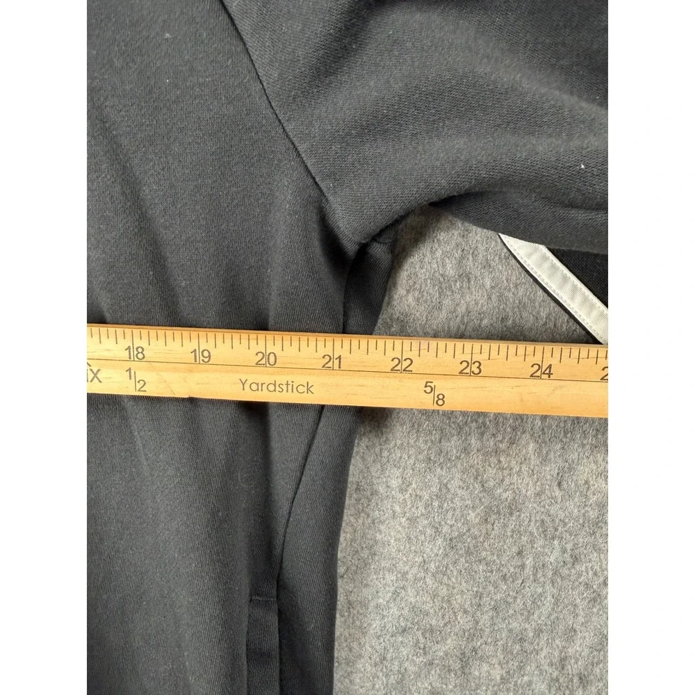 Adidas Mens Essentials 3-Stripes Hoodie Black White Fleece Pullover Size‎ L
